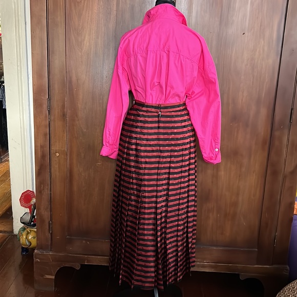 Vintage Jaeger Pleated Maxi Skort Culottes 8 - Picture 6 of 14